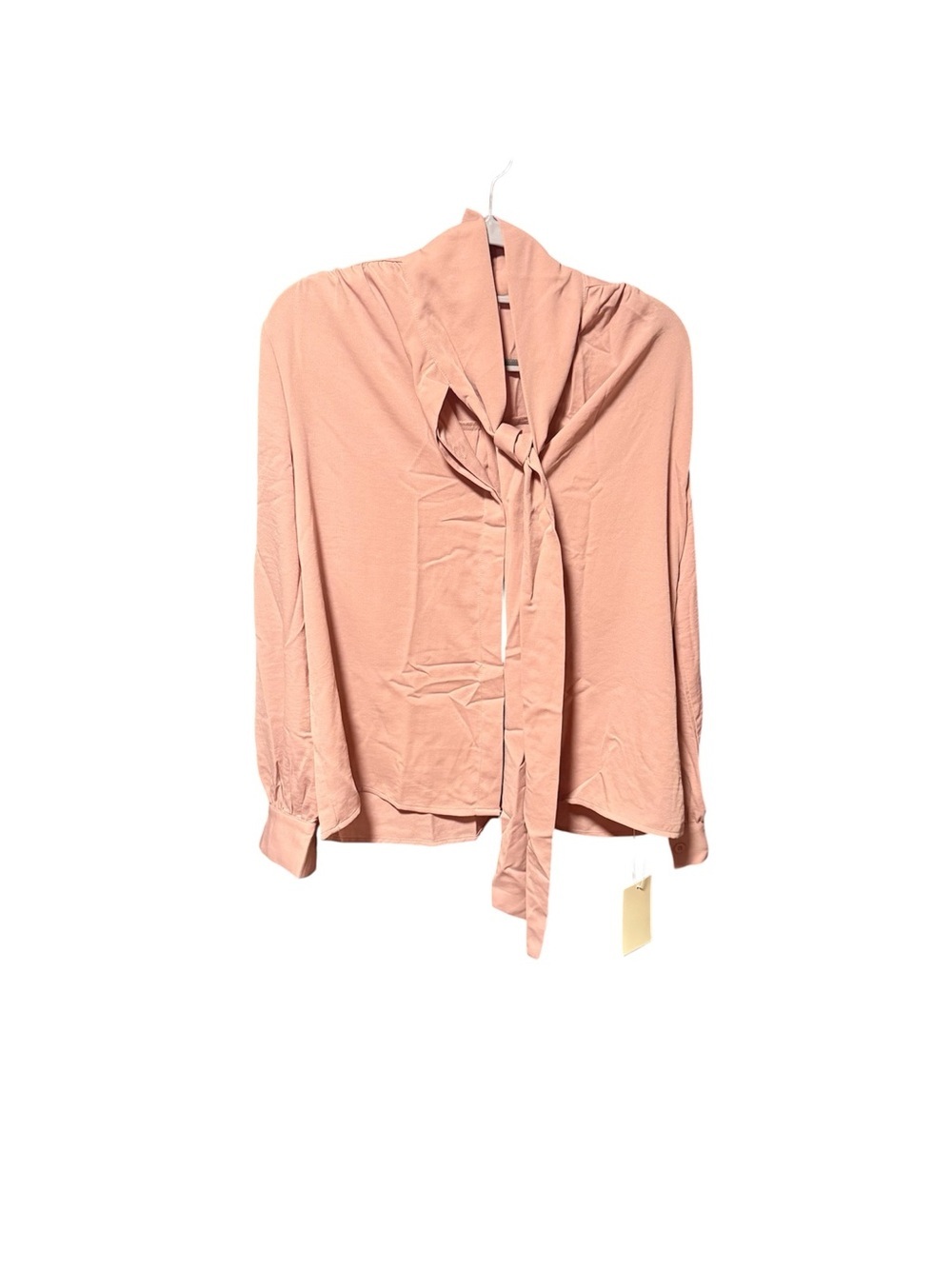 HALARA Dusty Rose Tie-Neck Blouse